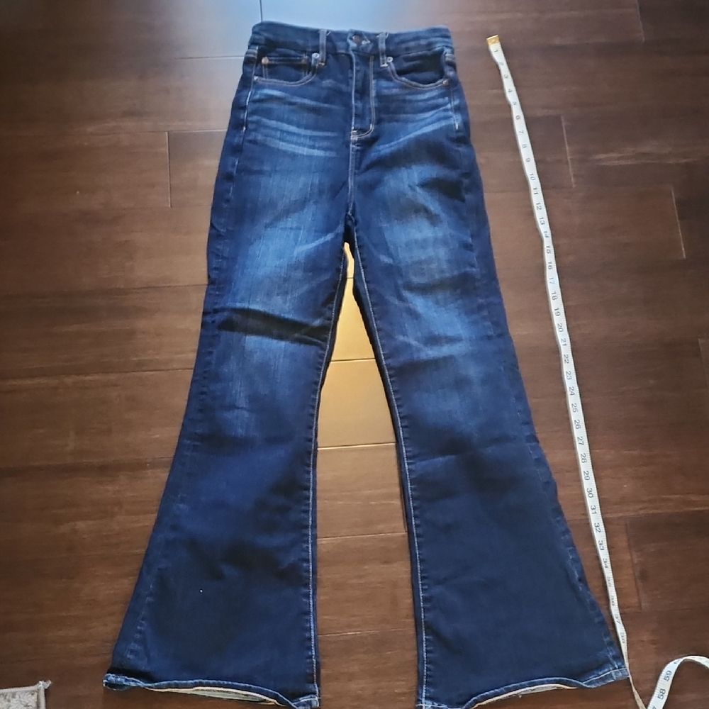 American Eagle Outfitters Curvy Highest Rise Flare Jeans Womens Sz 4